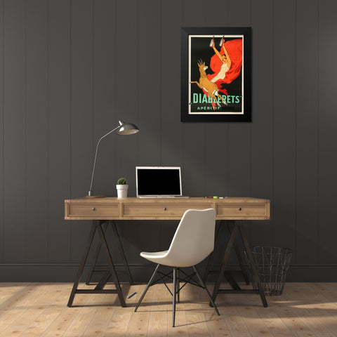 Diablerets Black Modern Wood Framed Art Print by Vintage Apple Collection