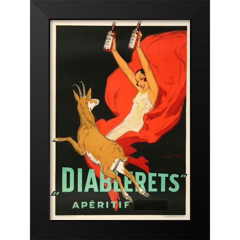Diablerets Black Modern Wood Framed Art Print by Vintage Apple Collection