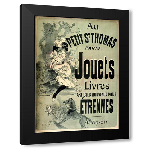 Jouets1889 Black Modern Wood Framed Art Print with Double Matting by Vintage Apple Collection