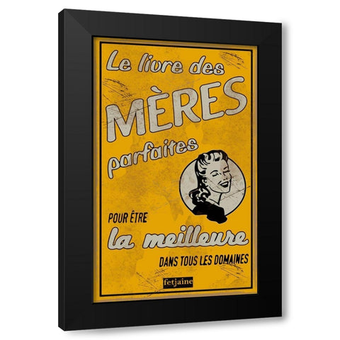 Meres Black Modern Wood Framed Art Print by Vintage Apple Collection