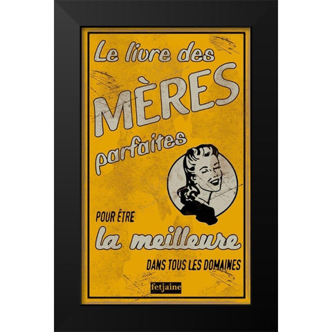Meres Black Modern Wood Framed Art Print by Vintage Apple Collection