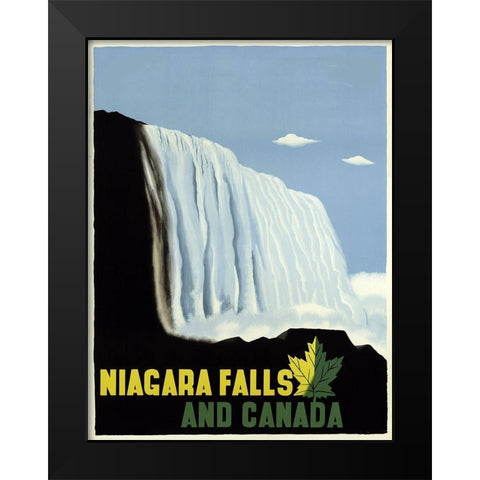 Niagarafallsandcanada Black Modern Wood Framed Art Print by Vintage Apple Collection