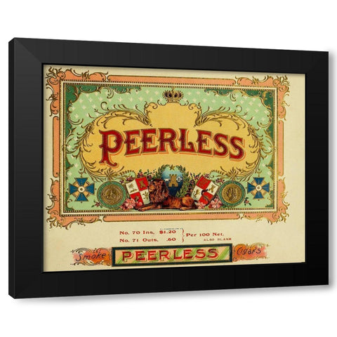 Peerless Black Modern Wood Framed Art Print with Double Matting by Vintage Apple Collection