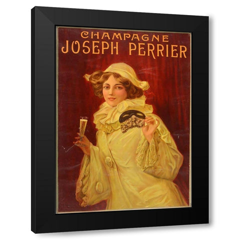 Perrierred Black Modern Wood Framed Art Print by Vintage Apple Collection