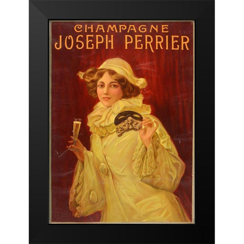 Perrierred Black Modern Wood Framed Art Print by Vintage Apple Collection