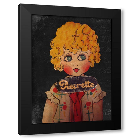 Pierrette Black Modern Wood Framed Art Print by Vintage Apple Collection