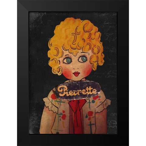 Pierrette Black Modern Wood Framed Art Print by Vintage Apple Collection