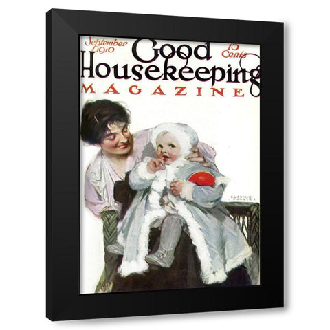 go4 Black Modern Wood Framed Art Print with Double Matting by Vintage Apple Collection