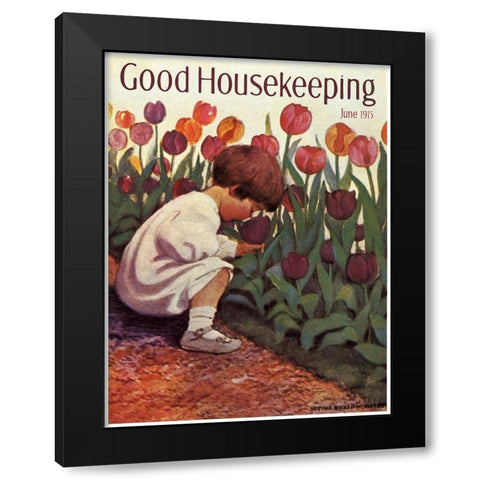 Good Housekeeping III Black Modern Wood Framed Art Print with Double Matting by Vintage Apple Collection