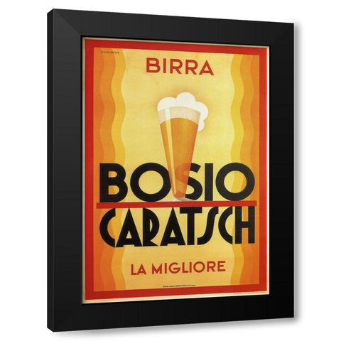 Birra Bosio Black Modern Wood Framed Art Print with Double Matting by Vintage Apple Collection