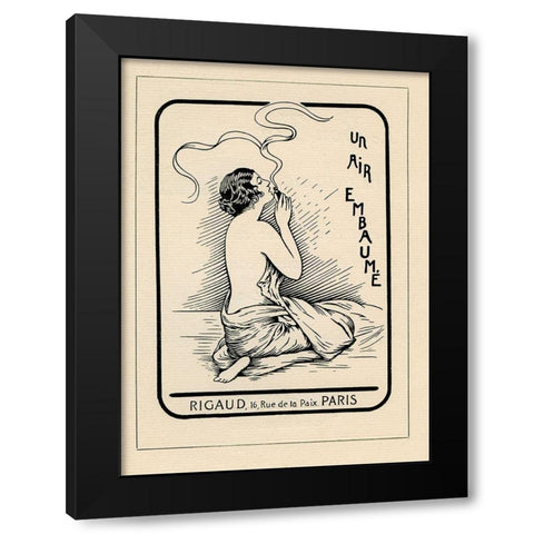 Embaume Paris Black Modern Wood Framed Art Print with Double Matting by Vintage Apple Collection