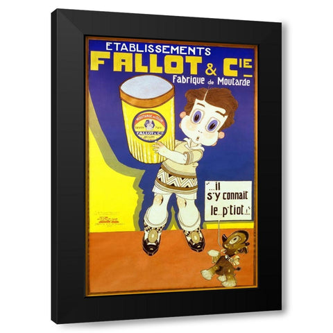 Fallot And Cie Black Modern Wood Framed Art Print by Vintage Apple Collection