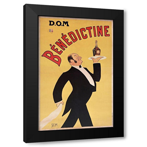 Dom BÃ©nÃ©dictine Black Modern Wood Framed Art Print by Vintage Apple Collection