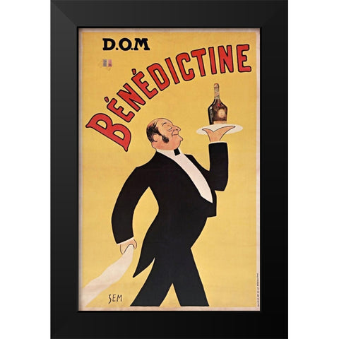 Dom BÃ©nÃ©dictine Black Modern Wood Framed Art Print by Vintage Apple Collection