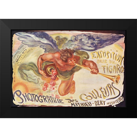 Exposition Salle de Figaro Black Modern Wood Framed Art Print by Vintage Apple Collection