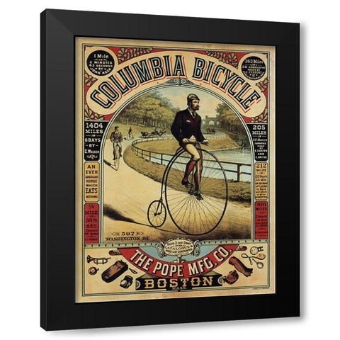 Columbia Black Modern Wood Framed Art Print with Double Matting by Vintage Apple Collection