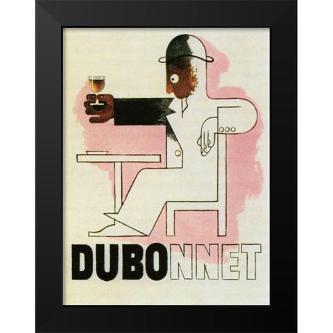 Dubonnet Black Modern Wood Framed Art Print by Vintage Apple Collection