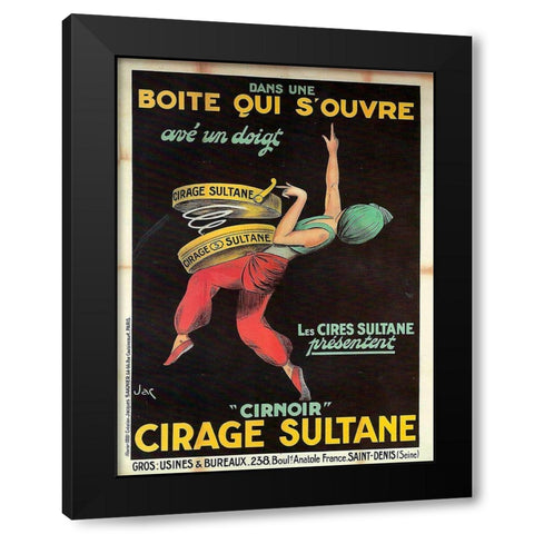 Cirage Sultane Black Modern Wood Framed Art Print with Double Matting by Vintage Apple Collection