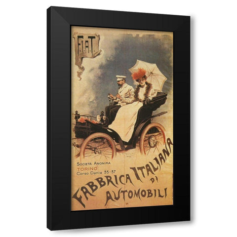 Fiat1899 Black Modern Wood Framed Art Print by Vintage Apple Collection
