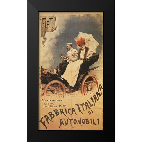 Fiat1899 Black Modern Wood Framed Art Print by Vintage Apple Collection