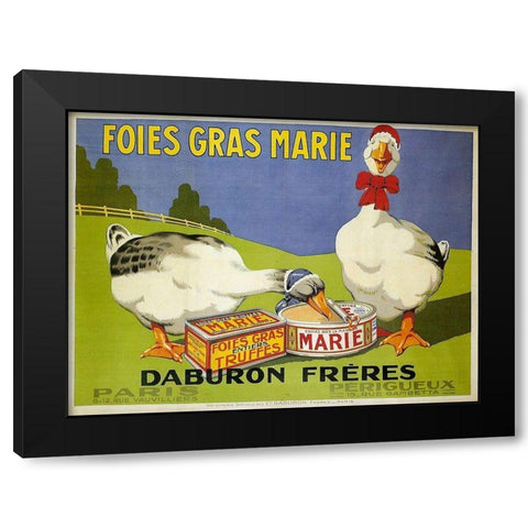 Foiesgrasmarie Black Modern Wood Framed Art Print by Vintage Apple Collection