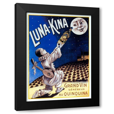 Lunakina Black Modern Wood Framed Art Print with Double Matting by Vintage Apple Collection