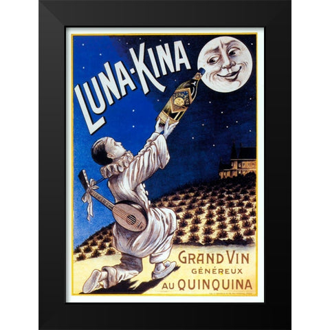 Lunakina Black Modern Wood Framed Art Print by Vintage Apple Collection