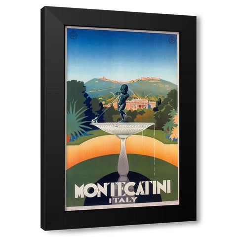 Montecatini Black Modern Wood Framed Art Print with Double Matting by Vintage Apple Collection