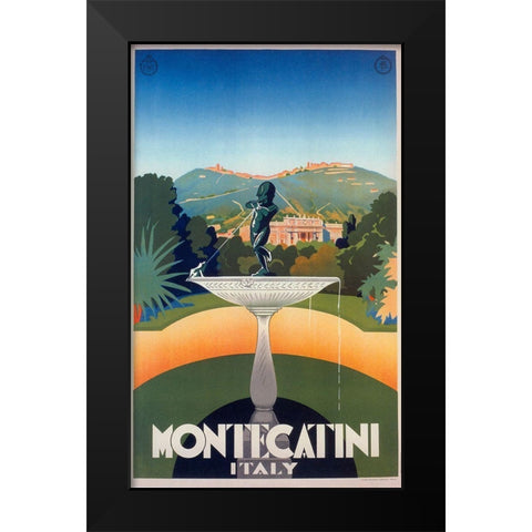 Montecatini Black Modern Wood Framed Art Print by Vintage Apple Collection
