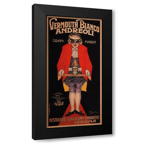 Vermouth Bianco Black Modern Wood Framed Art Print with Double Matting by Vintage Apple Collection