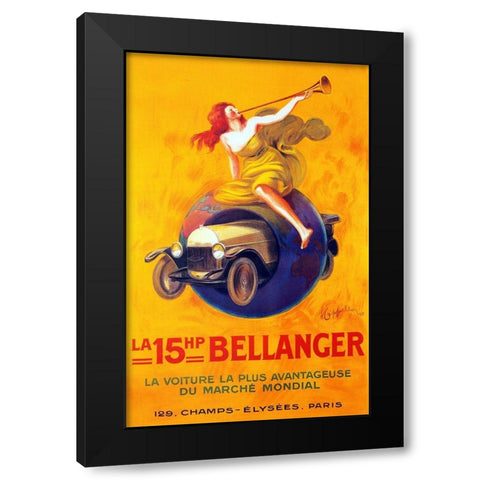 bellanger Black Modern Wood Framed Art Print with Double Matting by Vintage Apple Collection
