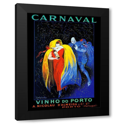 carnaval Black Modern Wood Framed Art Print with Double Matting by Vintage Apple Collection