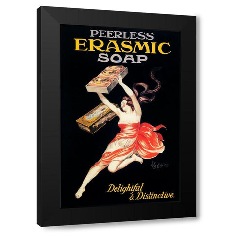 erasmic Black Modern Wood Framed Art Print with Double Matting by Vintage Apple Collection