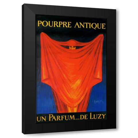 pourpre Black Modern Wood Framed Art Print by Vintage Apple Collection