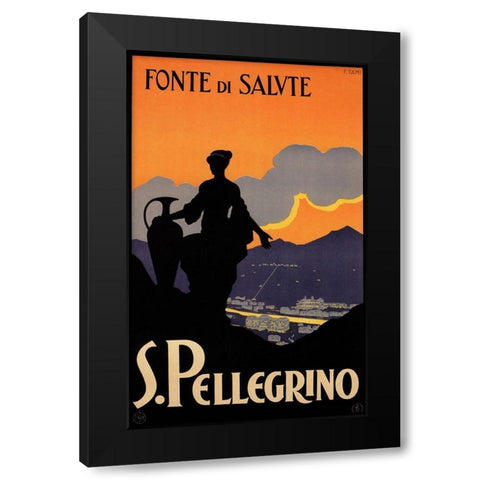 Fonte Di Salvte Black Modern Wood Framed Art Print with Double Matting by Vintage Apple Collection