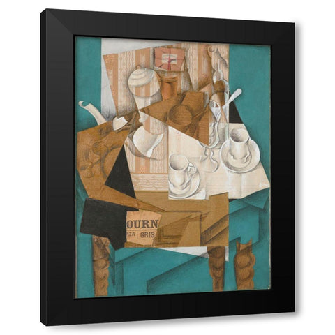 Juan Gris - Breakfast Black Modern Wood Framed Art Print by Vintage Apple Collection