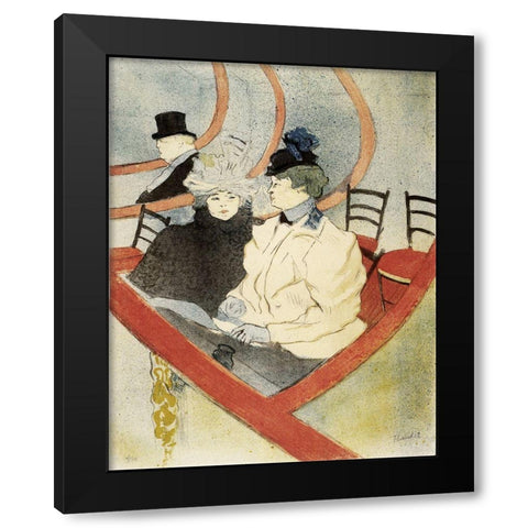 Lautrec - The Grand Lounge Black Modern Wood Framed Art Print by Vintage Apple Collection