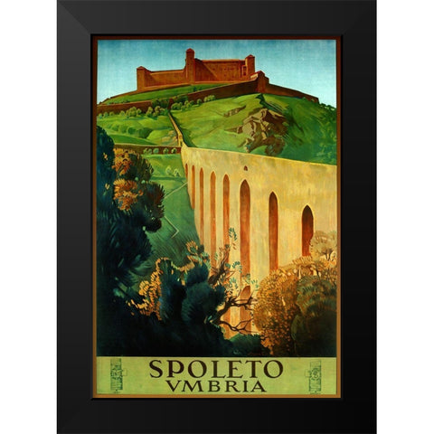 Spoleto Black Modern Wood Framed Art Print by Vintage Apple Collection