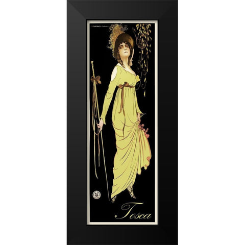 Tosca Archival 1918 Rare Black Modern Wood Framed Art Print by Vintage Apple Collection