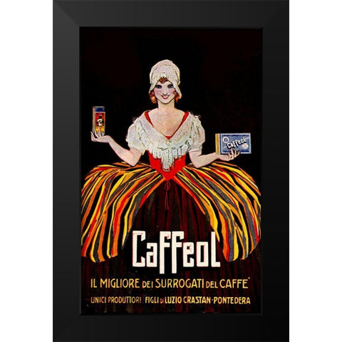 Vintage Italian Coffee Black Modern Wood Framed Art Print by Vintage Apple Collection