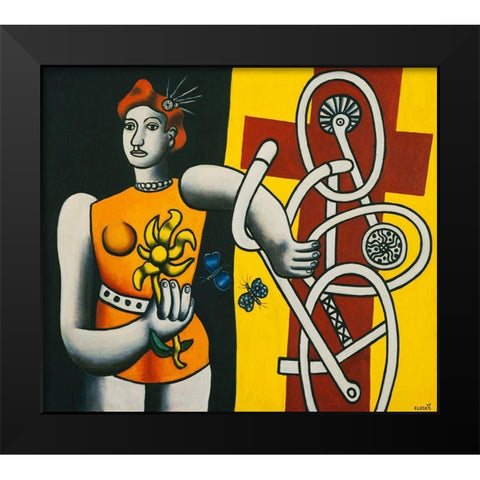 Fernand LÃ©ger - Big Julie Black Modern Wood Framed Art Print by Vintage Apple Collection