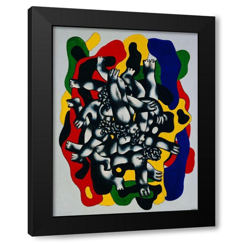 Fernand LÃ©ger - The Divers Black Modern Wood Framed Art Print with Double Matting by Vintage Apple Collection