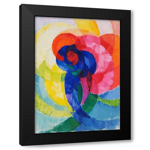 FrantiÅ¡ek Kupka - Red and Blue Disks Black Modern Wood Framed Art Print with Double Matting by Vintage Apple Collection