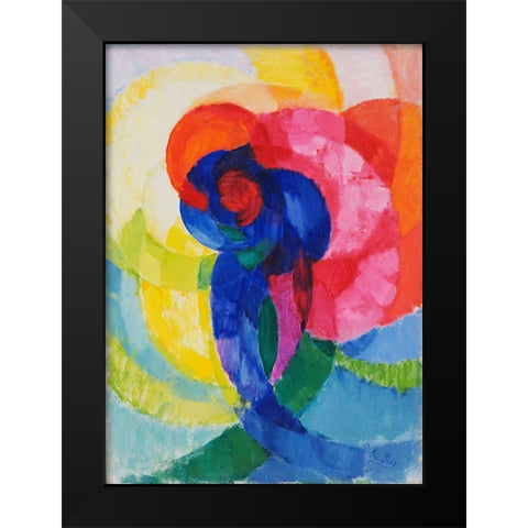 FrantiÅ¡ek Kupka - Red and Blue Disks Black Modern Wood Framed Art Print by Vintage Apple Collection