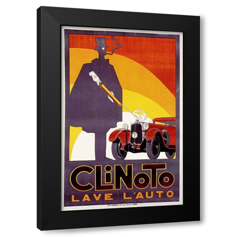 Clinoto Black Modern Wood Framed Art Print with Double Matting by Vintage Apple Collection