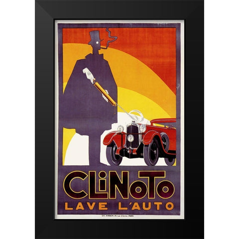 Clinoto Black Modern Wood Framed Art Print by Vintage Apple Collection