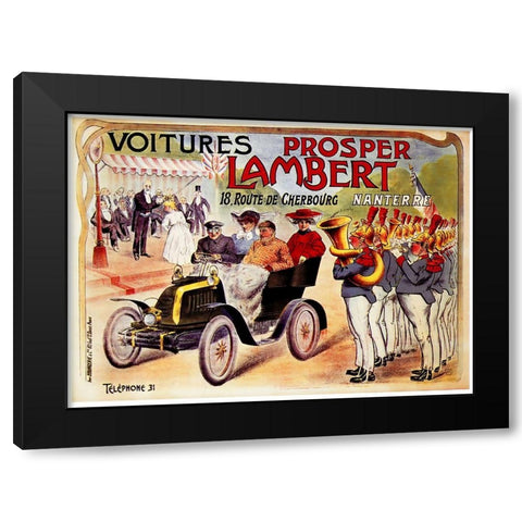 Prosper Lambert 1902 Black Modern Wood Framed Art Print by Vintage Apple Collection
