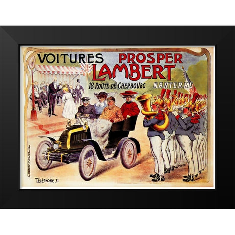 Prosper Lambert 1902 Black Modern Wood Framed Art Print by Vintage Apple Collection