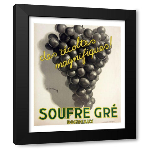 Soufre Black Modern Wood Framed Art Print with Double Matting by Vintage Apple Collection