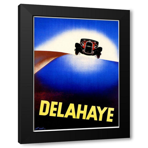 Delahaye Black Modern Wood Framed Art Print by Vintage Apple Collection